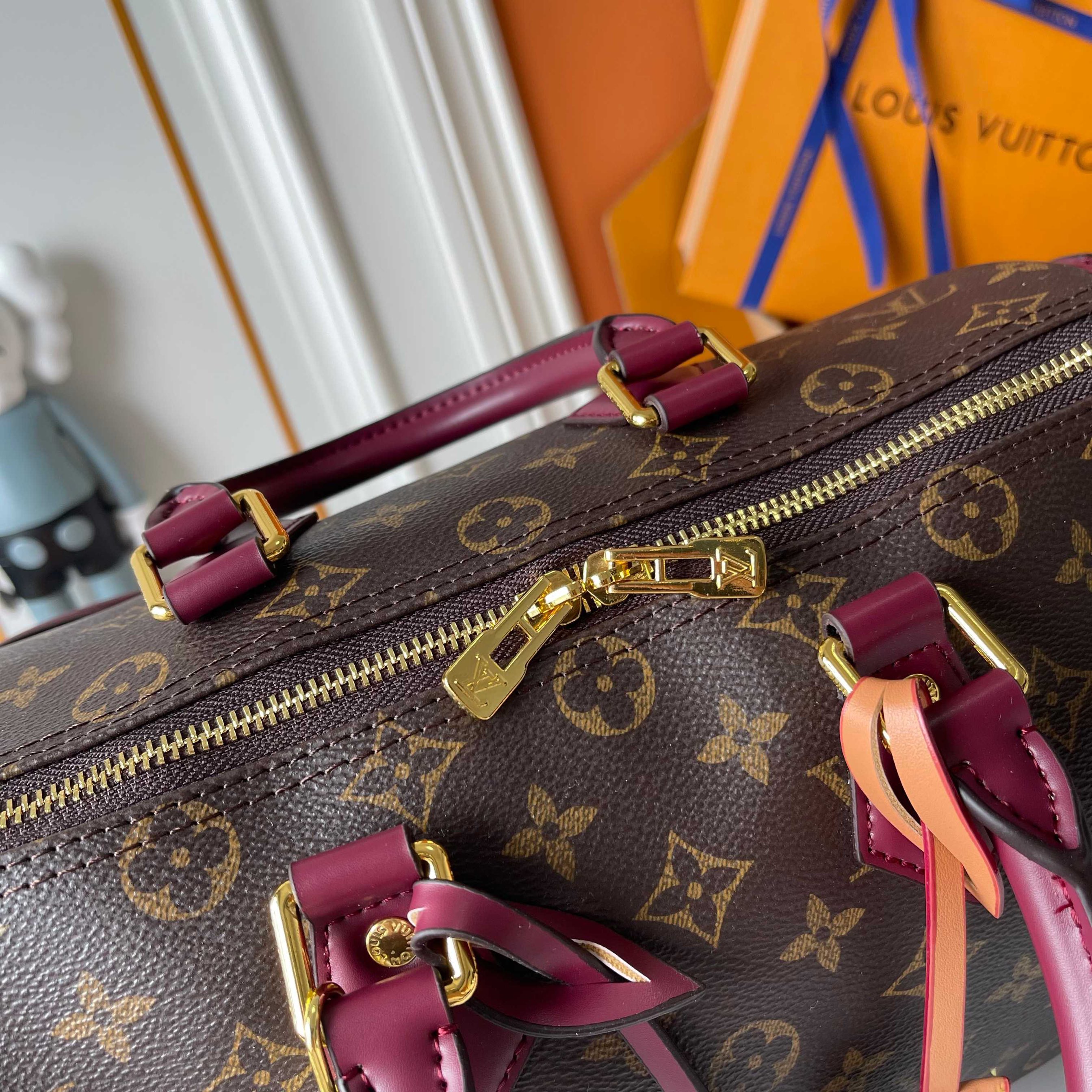 Louis Vuitton Monogram Canvas Speedy 30 Bandouliere M28379 Wine