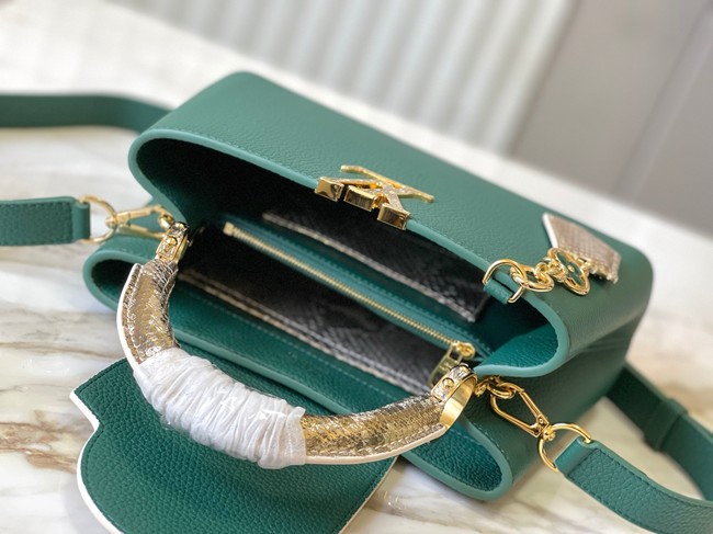 Louis Vuitton Capucines BB M89369 green&gold Snake skin