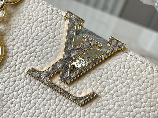Louis Vuitton Capucines Mini M89369 Cream&gold Snake skin