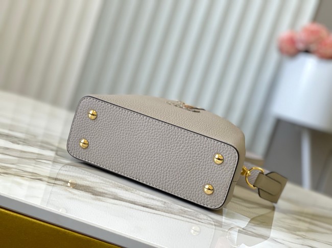 Louis Vuitton Capucines Mini M89369 light gray&gray Snake skin