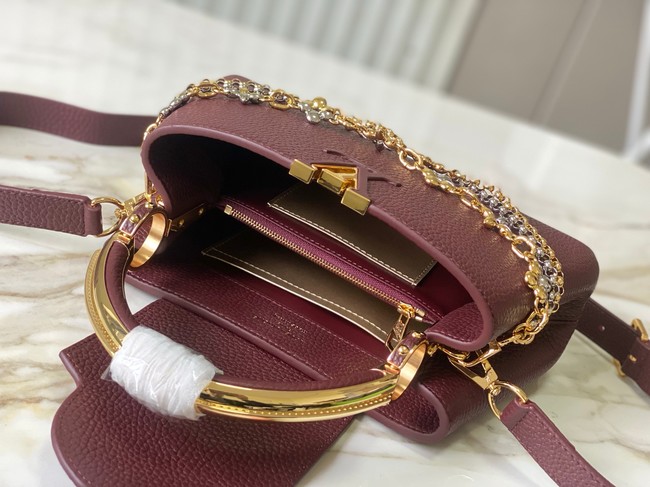 Louis Vuitton Capucines East-West Mini M26345 Grenat Red