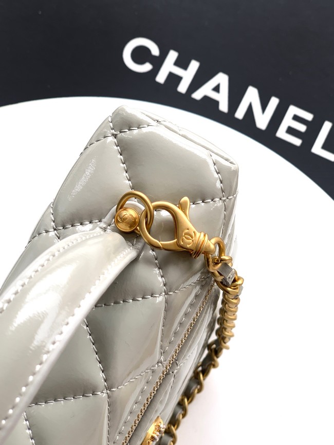 Chanel Vanity with Chain 26C Oil-tanned leather AP4936 gray