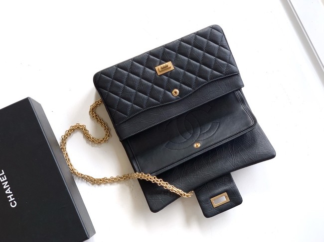 CHANEL Classic Handbag Lambskin CF1112 black&red