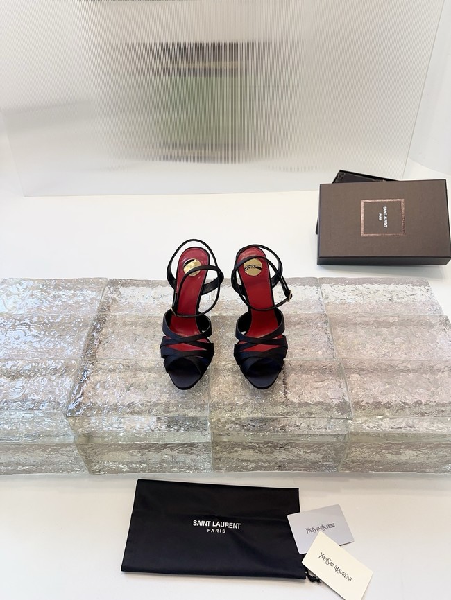 Saint Laurent CHANDELLE sandals in satin crepe Heel 10.5CM 21047-4