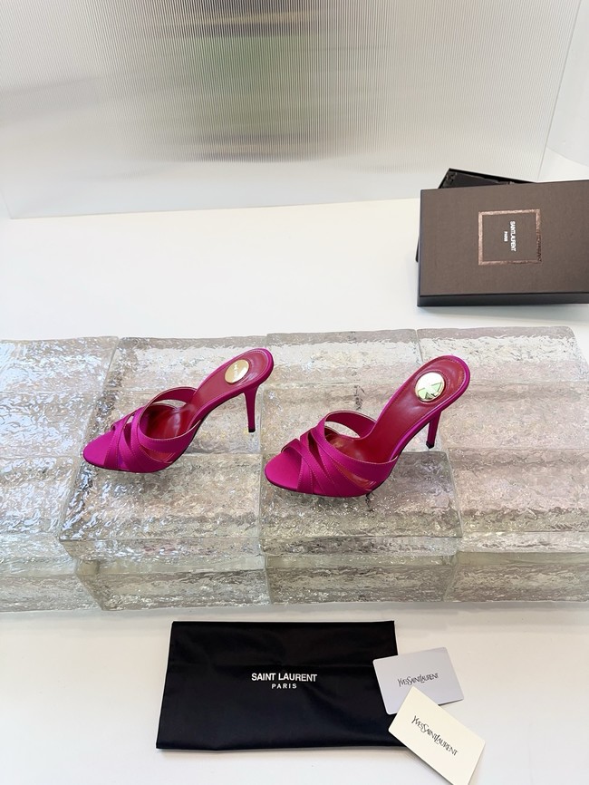 Saint Laurent CHANDELLE sandals in satin crepe Heel 10.5CM 21048-2