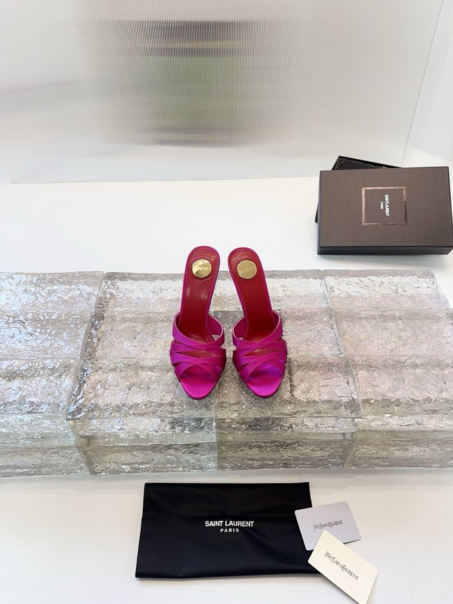 Saint Laurent CHANDELLE sandals in satin crepe Heel 10.5CM 21048-2