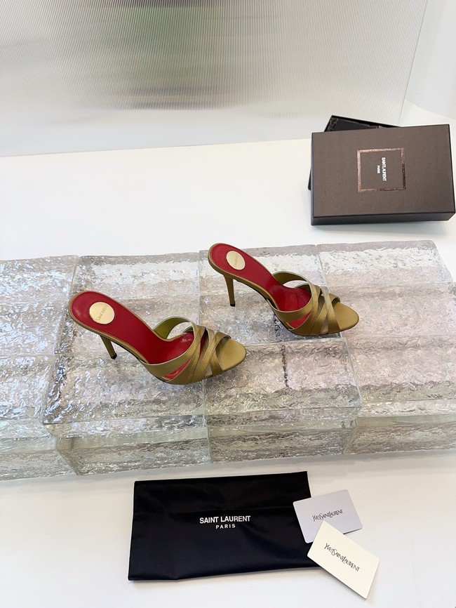 Saint Laurent CHANDELLE sandals in satin crepe Heel 10.5CM 21048-3