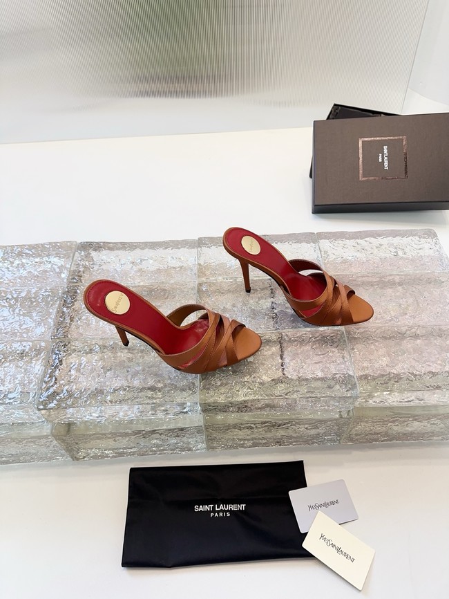 Saint Laurent CHANDELLE sandals in satin crepe Heel 10.5CM 21048-3