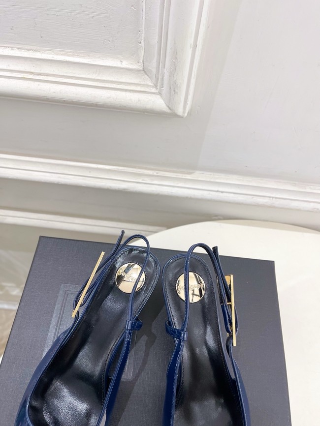 Saint Laurent JEANNE slingback pumps leather 21051-2