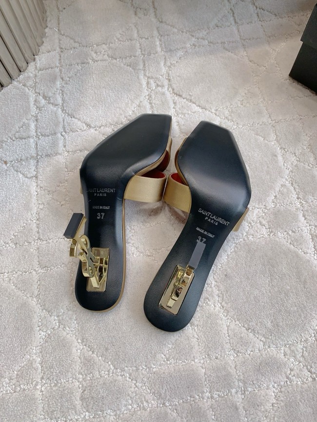 Saint Laurent CHANDELLE mules in satin crepe 15518-2