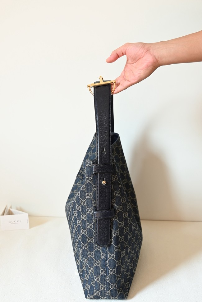 Gucci Beatrix large tote bag 850546 blue GG denim