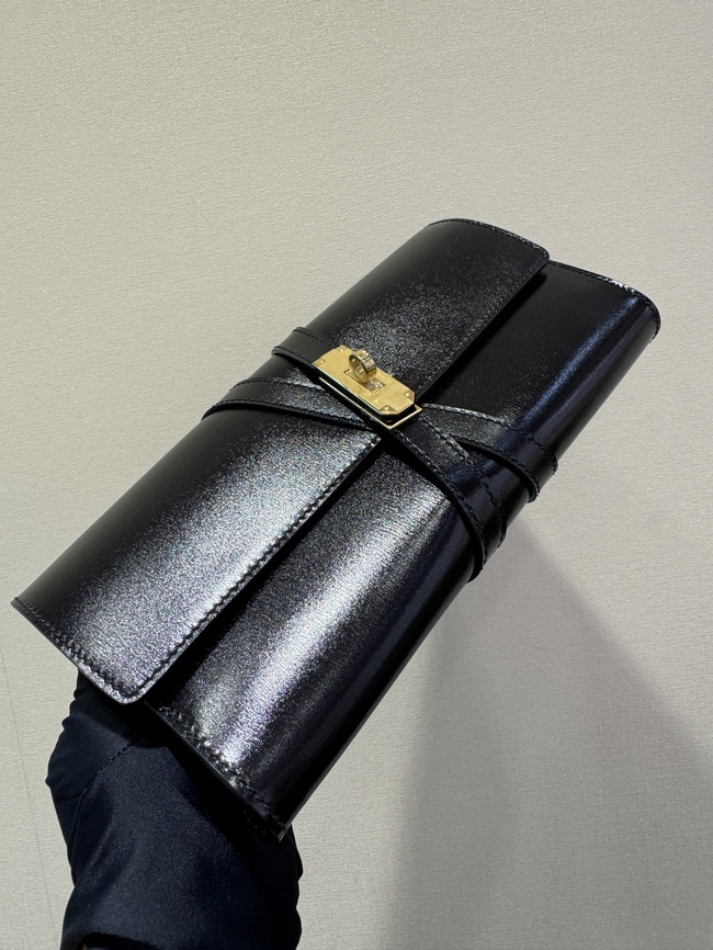 Hermes swift Leather Clutch 37568 black