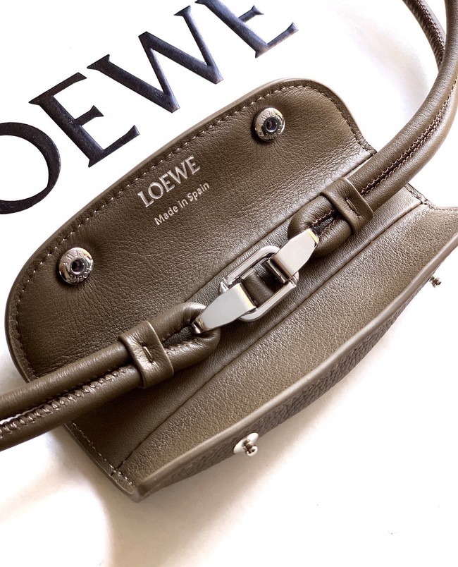 Loewe Large soft calfskin leather Madrid bag 9148 dark gray