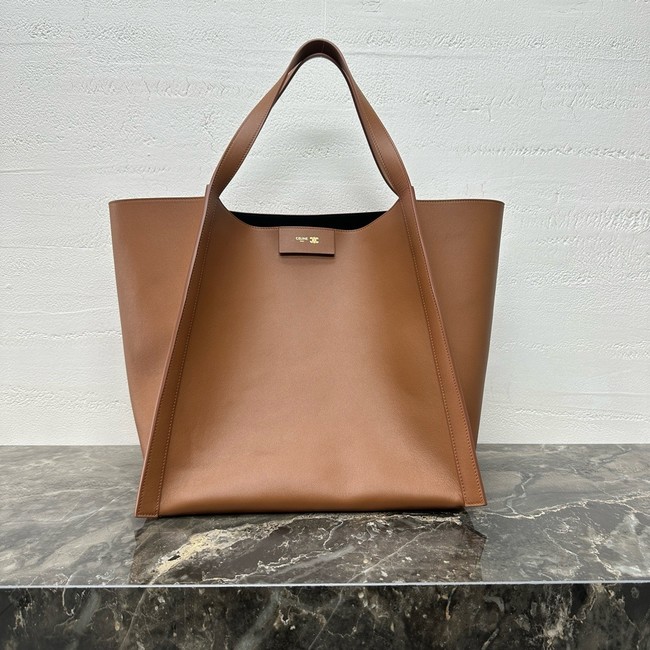 Celine MEDIUM CUBE BAG IN SUPPLE CALFSKIN 123422 SOFT TAN