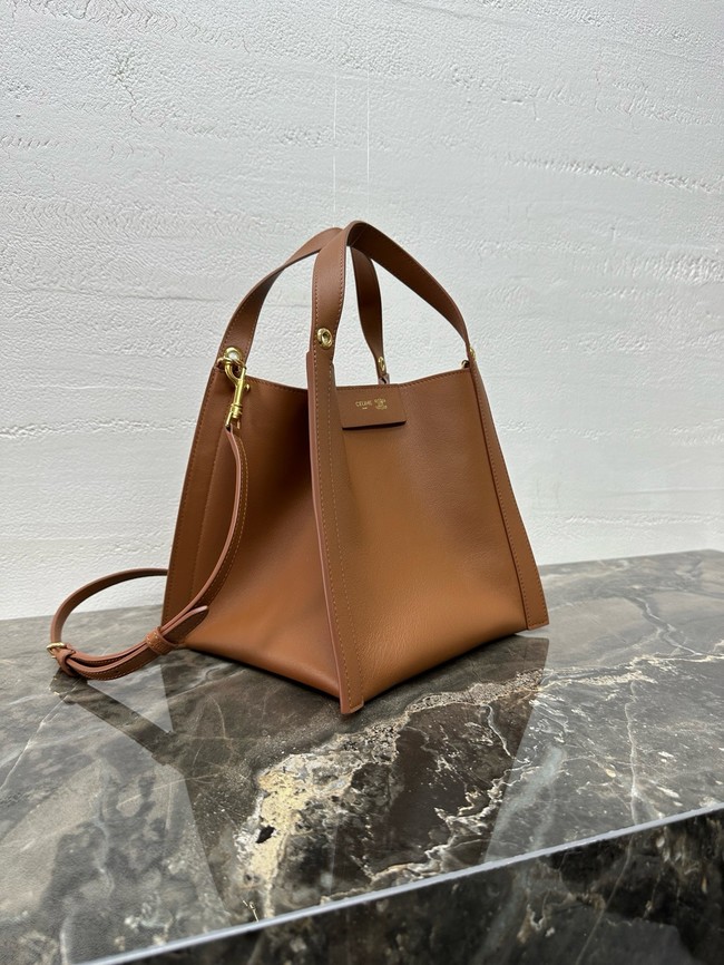 Celine SMALL CUBE BAG IN NATURAL Calfskin 124182 SOFT TAN
