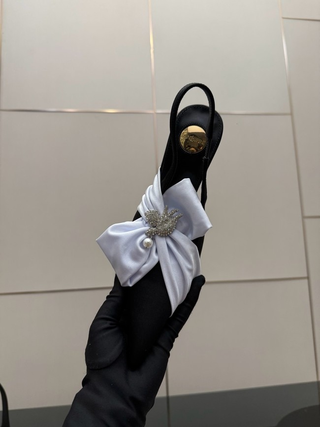 Saint Laurent AMALIA slingback pumps in satin crepe Heel 10.5CM 55726-13