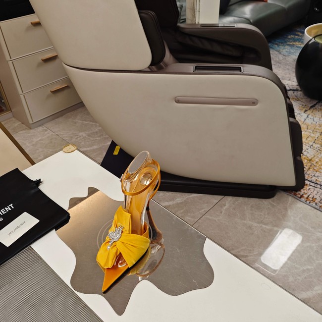 Saint Laurent AMALIA slingback pumps in satin crepe Heel 10.5CM 35964-4