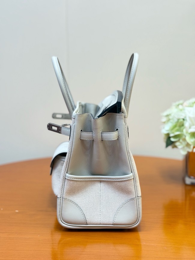 Hermes Birkin Toile & Cuir H6987-8