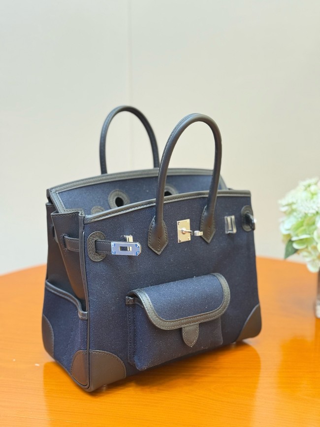 Hermes Birkin Toile & Cuir H6987-8