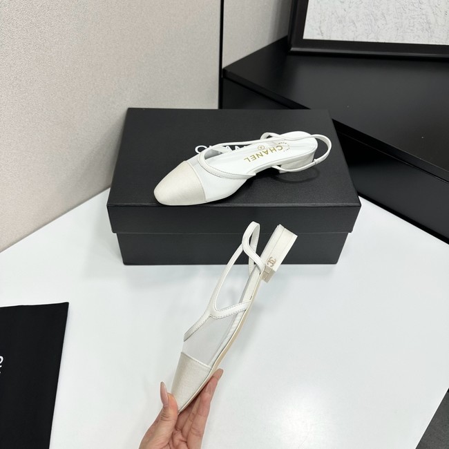 Chanel Slingbacks Mesh & Grosgrain 66938-6