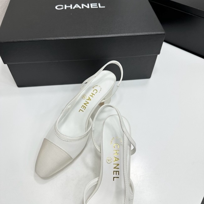 Chanel Slingbacks Mesh & Grosgrain Heel Height 65mm G31318-1