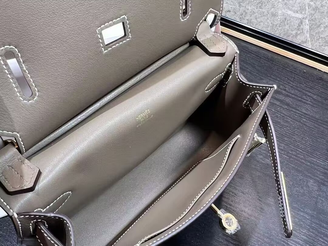 Hermes Jypsiere 31CM Shoulder Bag Calfskin Leather H0880 gold tone