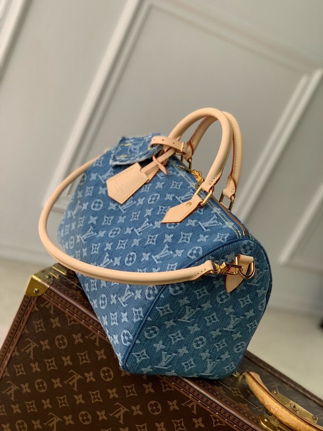 Louis Vuitton NEW Speedy Soft 30 M14430 Blue Denim