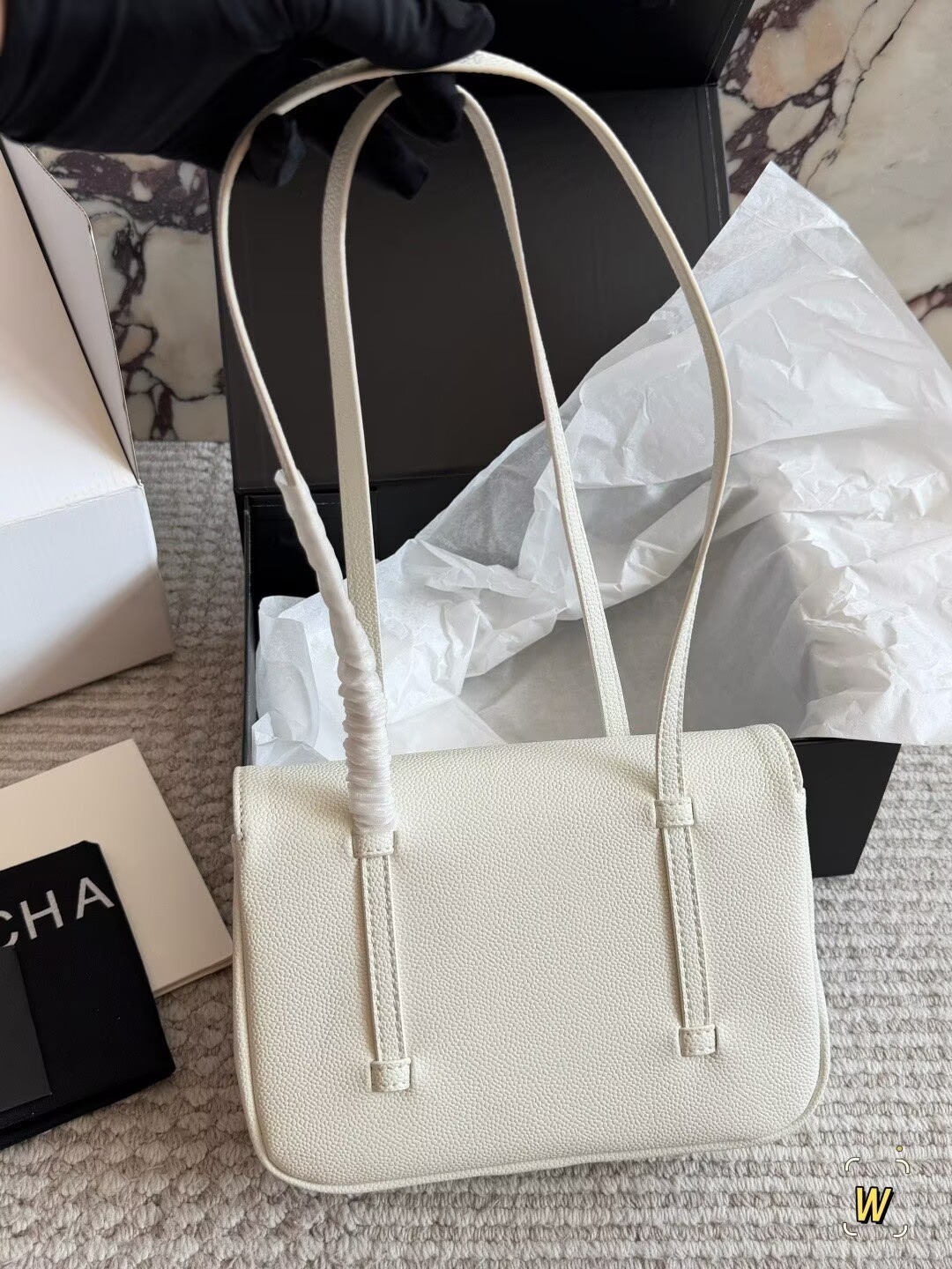 Chanel 26S Preppy Coco Top Handle Bag A53201 White