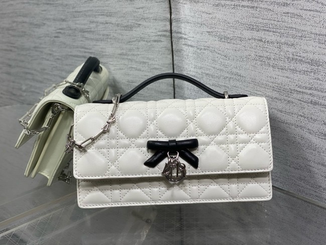My Dior Mini Bag Cannage Lambskin S0984PU white&black