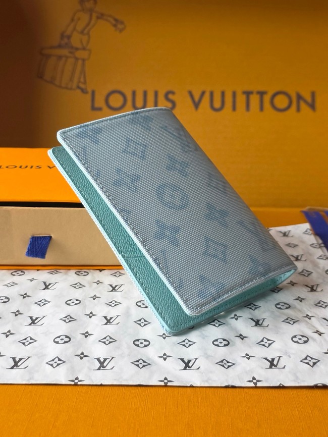 Louis Vuitton Passport Cover M27613 Bleu Courrier