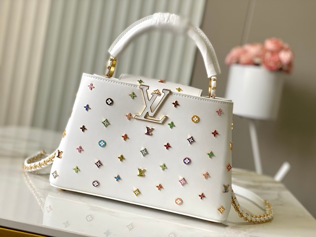 Louis Vuitton LV x TM Capucines BB M27638 white