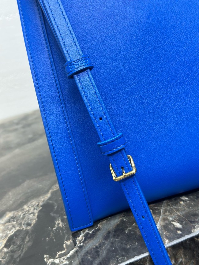 Celine SMALL CUBE BAG NATURAL Calfskin 124182 electric blue
