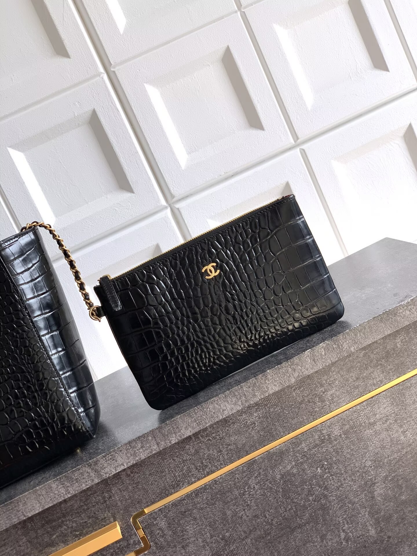 Chanel 2026SS Original Crocodile Leather A31021 Black