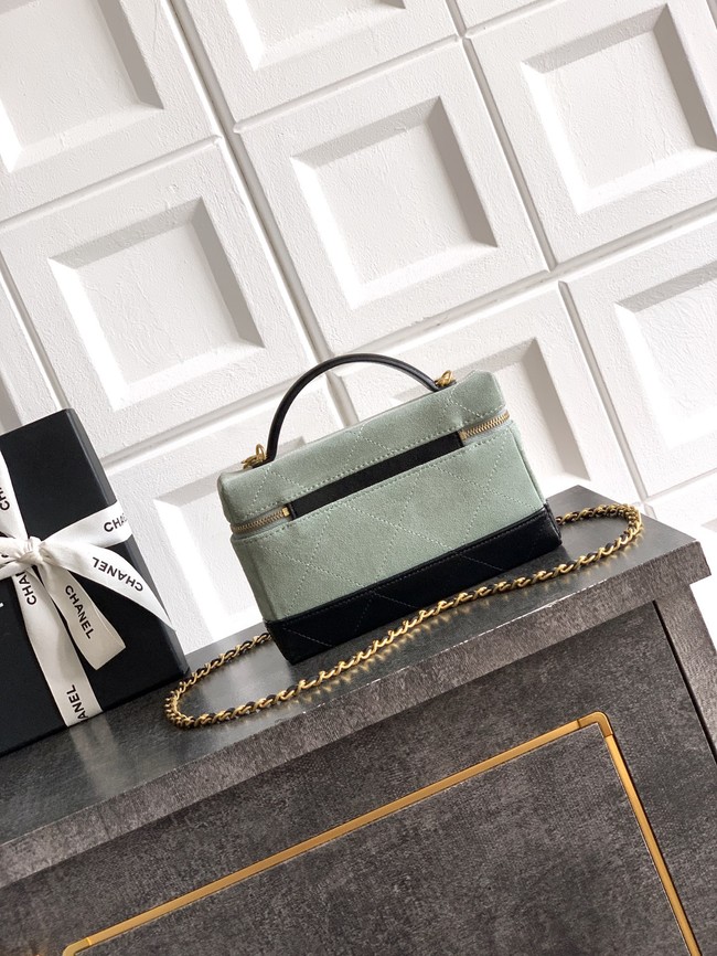 CHANEL Vanity with Chain AP5186 black&green