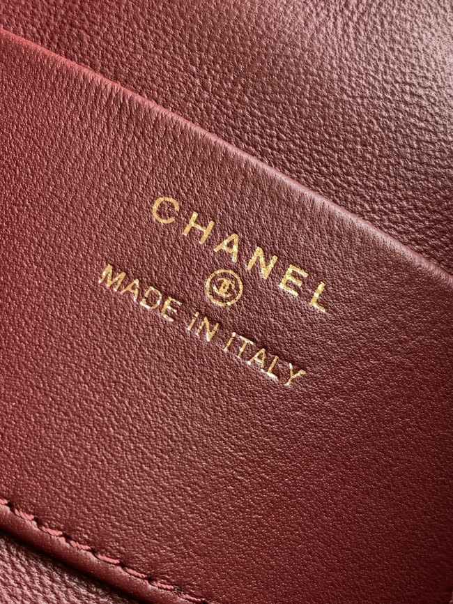 Chanel Lambskin Hobo Bag AS5227 dark brown