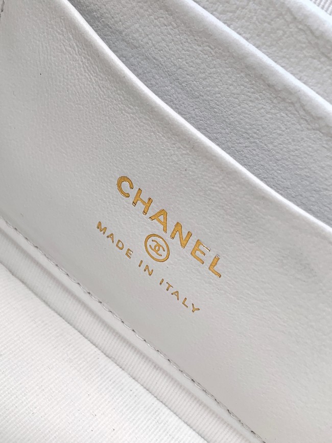 Chanel Mini Flap Bag with Top Handle AS5984 white