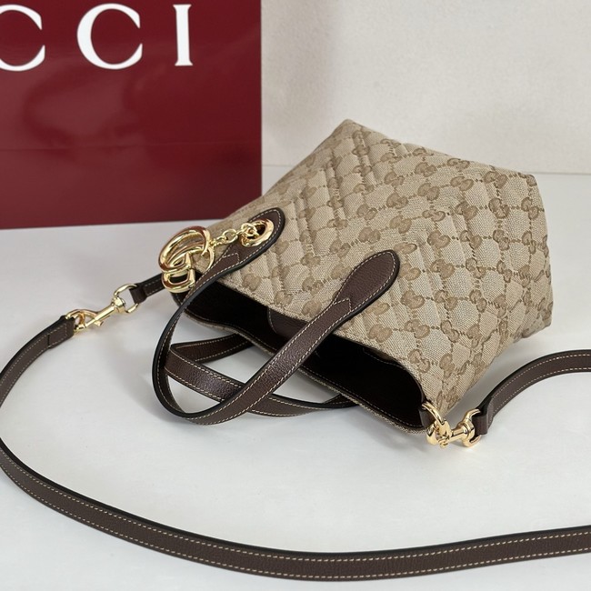 Gucci GG Marmont small tote bag GG canvas 855391 brown