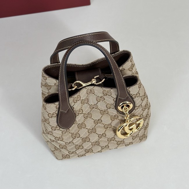 Gucci GG Marmont small tote bag GG canvas 855391 brown