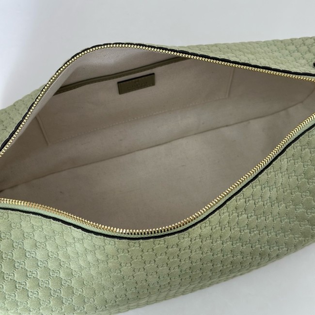 Gucci medium suede shoulder bag 862530 green
