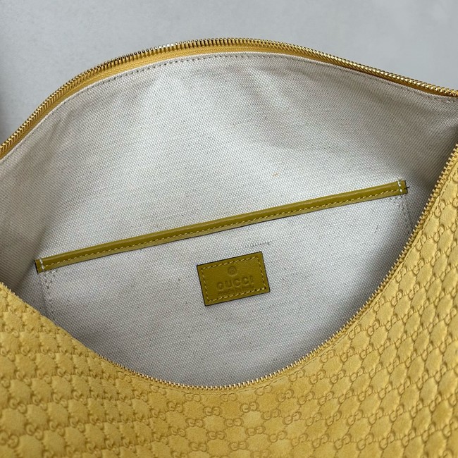 Gucci medium suede shoulder bag 862530 yellow