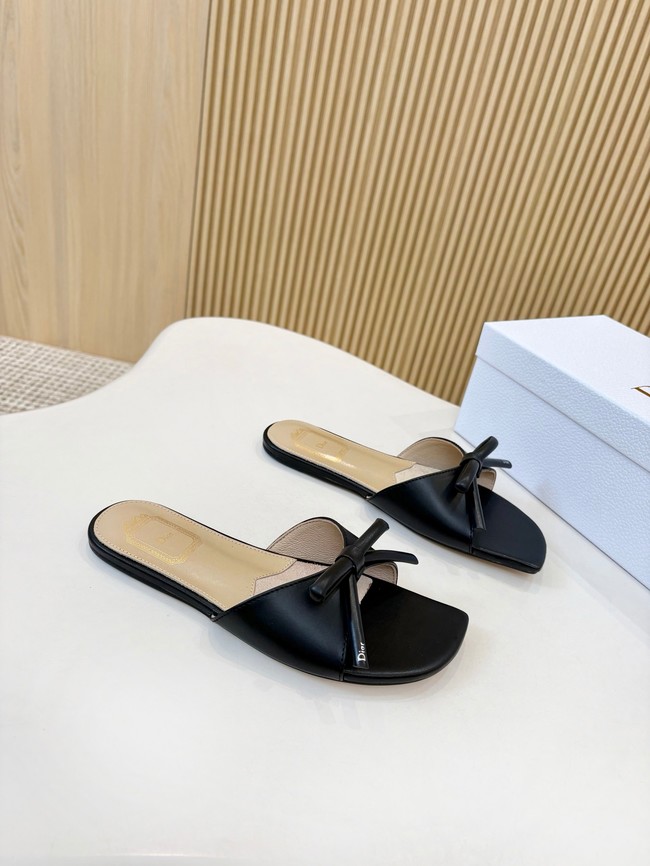 Dior Bow Slide Black Lambskin KCO583L-1