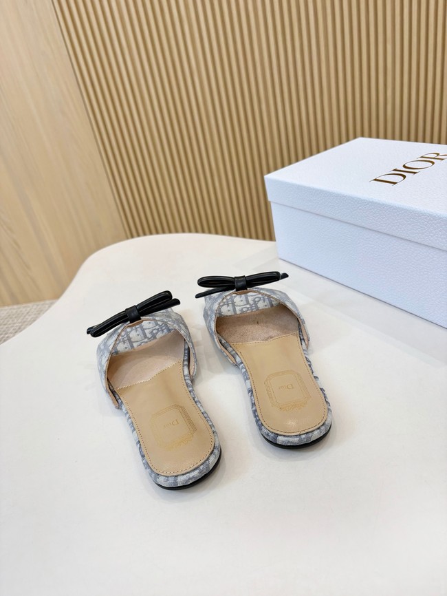 Dior Bow Slide Dior Oblique Embroidered Cotton KCO623-2