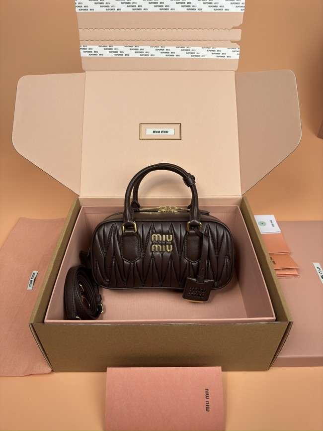 MIUMIU Arcadie quilted soft lamb leather handbag 5BB142-2