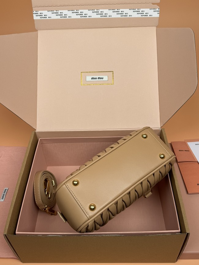 MIUMIU Arcadie quilted soft lamb leather handbag 5BB142-3