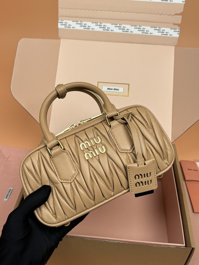 MIUMIU Arcadie quilted soft lamb leather handbag 5BB142-3