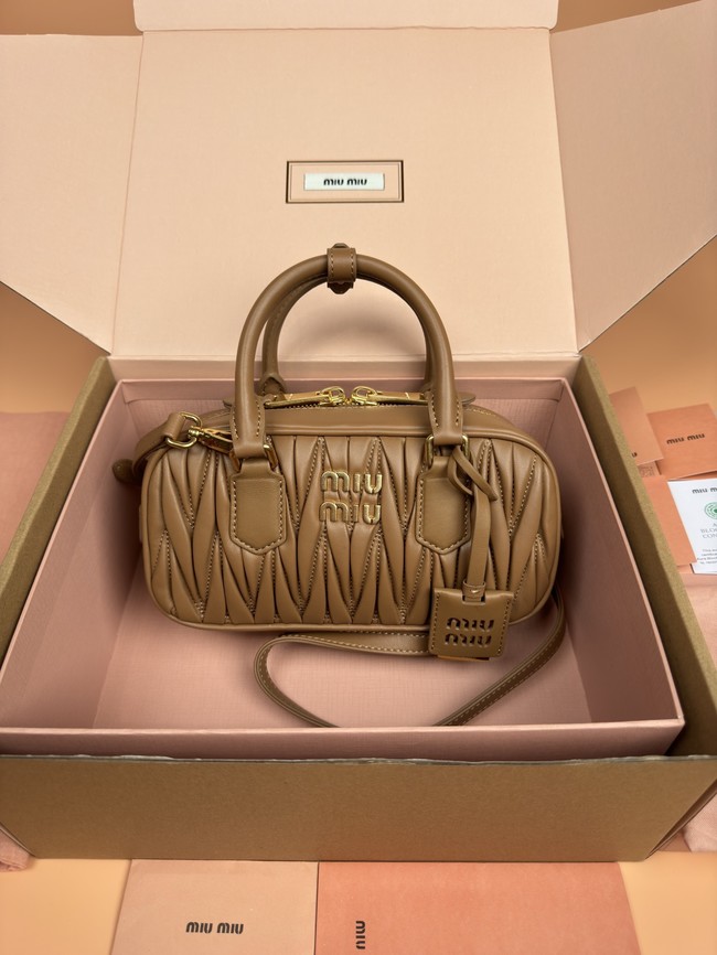 MIUMIU Arcadie quilted soft lamb leather handbag 5BB142-4