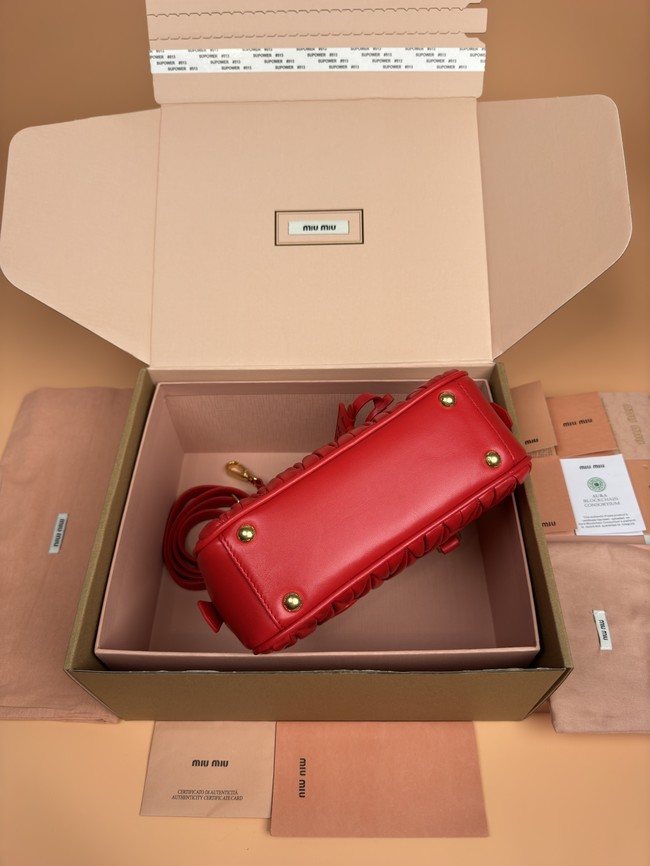 MIUMIU Arcadie quilted soft lamb leather handbag 5BB142-5