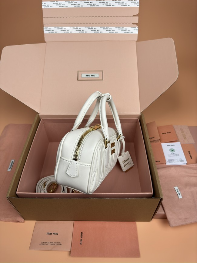 MIUMIU Arcadie quilted soft lamb leather handbag 5BB142-6