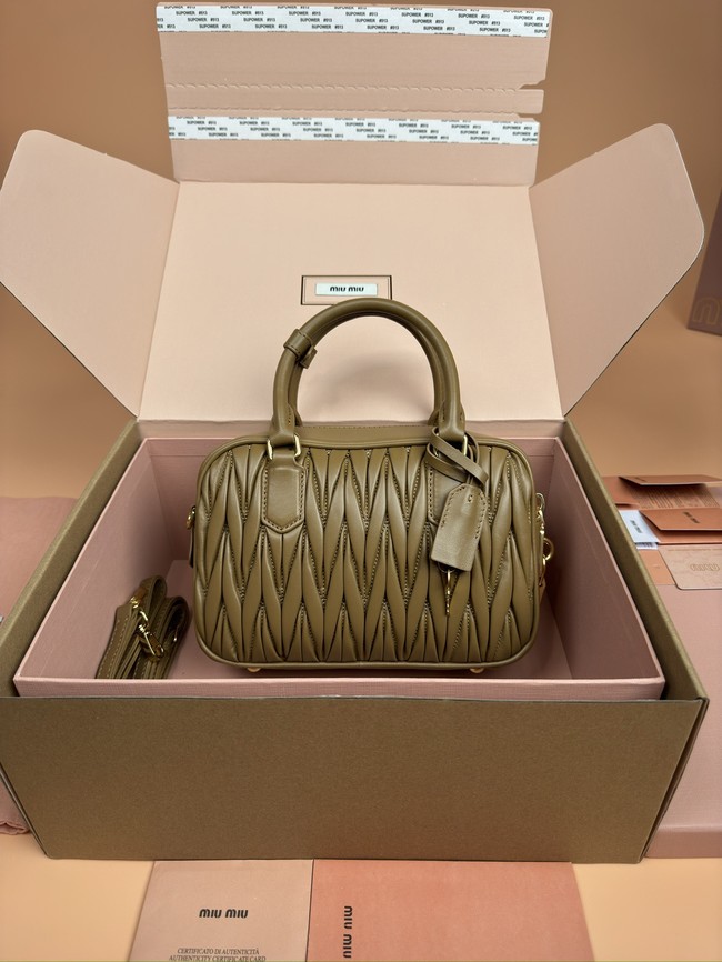 MIUMIU Arcadie quilted soft lamb leather handbag 5BB142-8