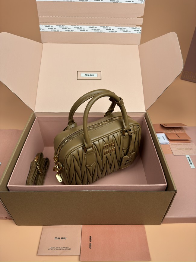 MIUMIU Arcadie quilted soft lamb leather handbag 5BB142-8